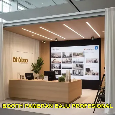 booth pameran baju profesional